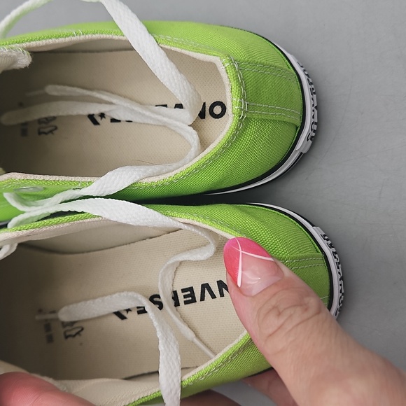 Converse - neon lime green all star low top sneakers Women 7.5 - Picture 8 of 9